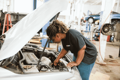 Women in auto repair, formerly incarcerated woman finds a career in auto repair