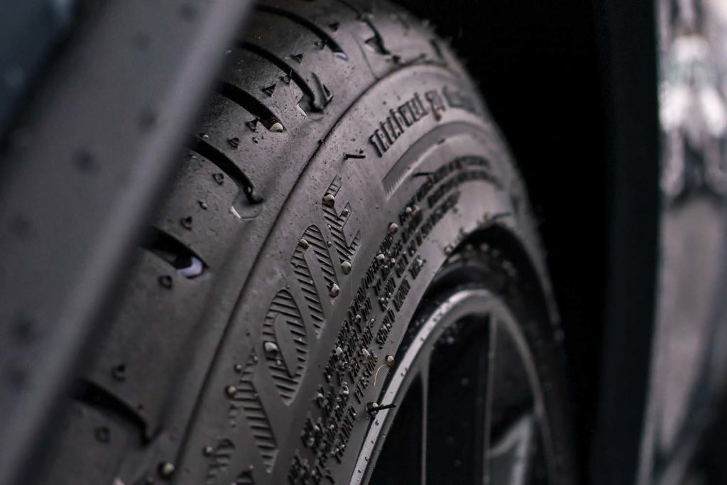 car tire close up